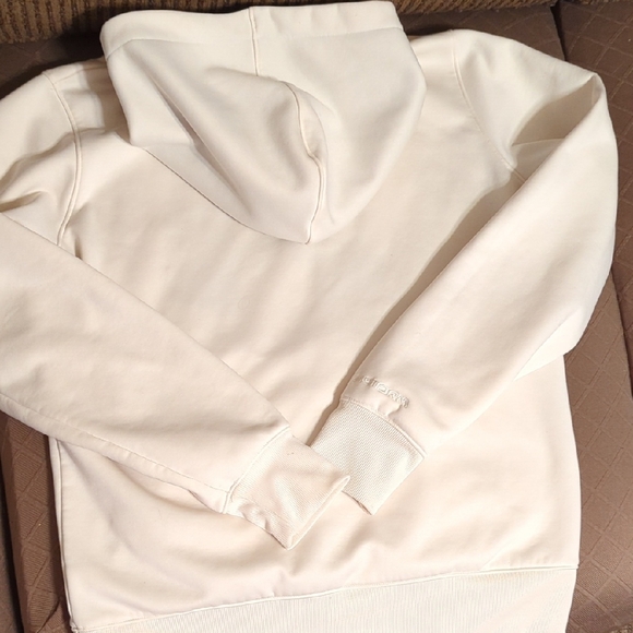 Under Armour Cream Hoodie with Blue Logo - Picture 5 of 7